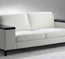 Sofa sa drvenim naslonima za ruke: dizajn prednosti