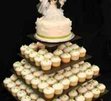 Lijepe i elegantne svadbena torta sa cupcakes