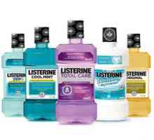 Mouthwash "Listerine": povratnu upute za uporabu