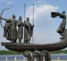 Spomenika u Kijevu. Cue, kupus juha, Horeb - braća osnivača grada