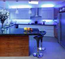 Osvjetljenje radnog prostora u kuhinji. Kuhinja: LED svjetla
