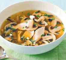 Supa sa piletinom i gljivama: recept sa slikom