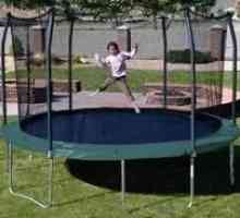 Sretan lekcije djetinjstvo: trampoline za djecu sa rešetkom