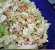 Ukusna i hranljiv salata sa šunkom i kineskog kupusa