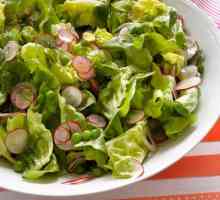 Zelena salata sa sokom od limuna. kuhanje recepti