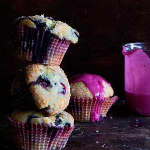 S okusom borovnice muffin: muffin recept