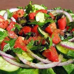 Delicious predjelo - salata "Yum" paradajz. Kuhanje recepti