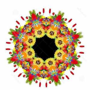 Geometrijski uzorak u krug: opis. Floralnim motivima u krug