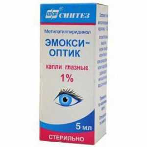 Kapi za oči "Emoksi-Optic": uputstva za upotrebu, pravi kolege