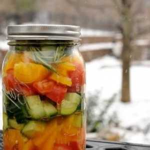 Cooking salata squash za zimu. recept