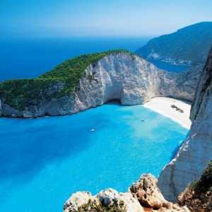 Grčka pješčana plaža kao rekreaciju karticu