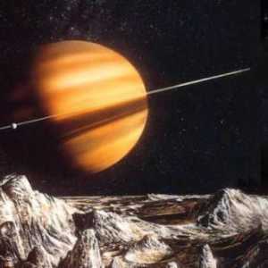 Kako nacrtati planeta? Slika Saturna na pozadini zvjezdanog neba i mjeseca pejzaža