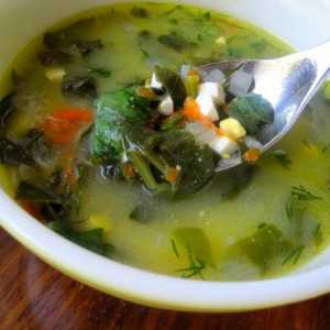 Kako kuhati zelene juha s kiseljak