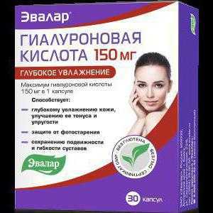 Kapsule "hijaluronska kiselina" (150 mg, "Evalar"): recenzije