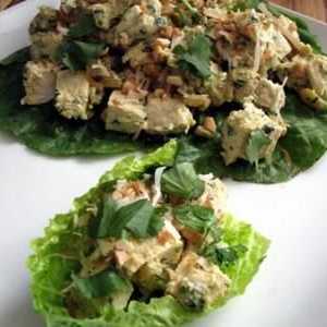 Jednostavan i elegantan salata sa zelenom salatom i piletina: zanimljiv recepti