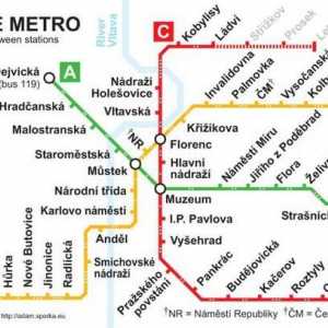 Prag Metro (shema). Prag - metro stanice. Metro karta Praga
