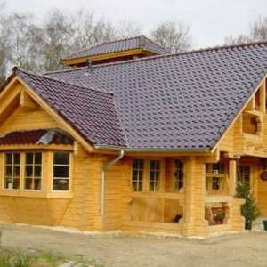 Kuća dizajn 6x9 sa potkrovljem od drveta. Projekti kuća iz bara 6x9 sa potkrovljem i veranda, terasa