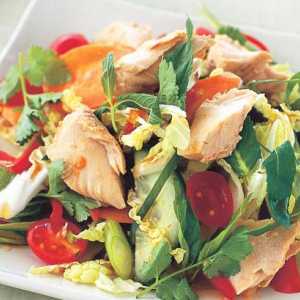 Losos salata: recept. Salate sa konzervi lososa, soljeni ili dimljeni