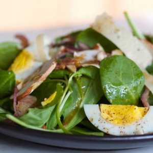 Salate sa špinatom: korak recept