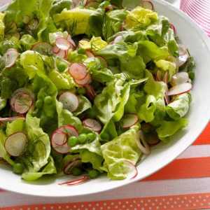 Zelena salata sa sokom od limuna. kuhanje recepti